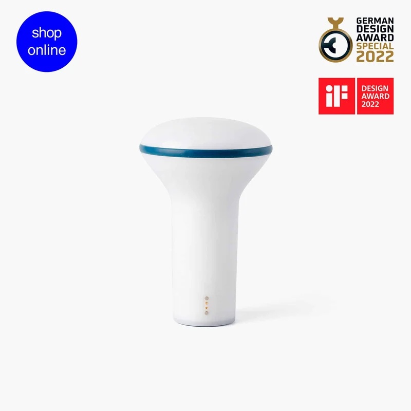 Lámpara de mesa Faro Buddy portátil LED opal 2700K 20209