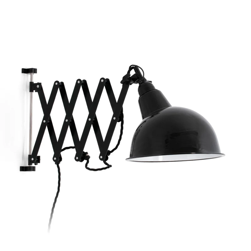 Lámpara de pared aplique Faro Ras E27 LED negro brillo 62807