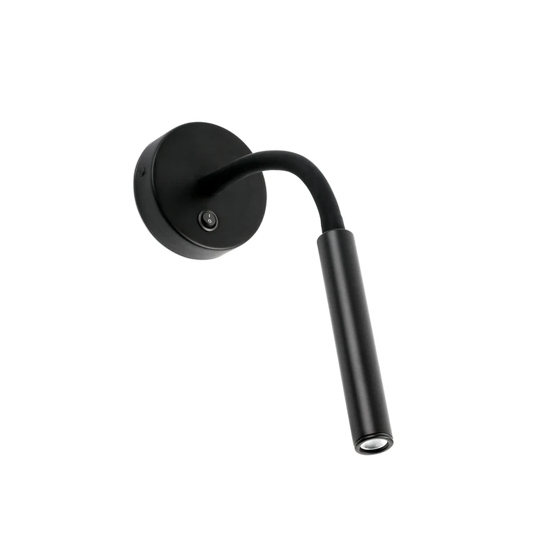 Lámpara de pared aplique Faro Kale con lector LED negro mate 3000K 62703
