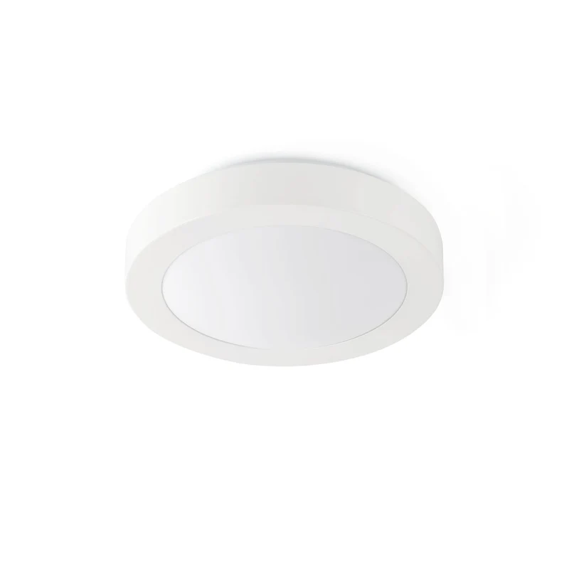 Lámpara de pared aplique Faro Logos 2 luces E27 LED blanco mate IP44 Ø35cm 62966