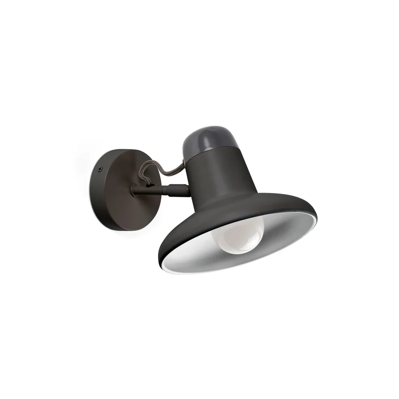 Lámpara de pared aplique Faro Snap E27 LED gris oscuro 57403