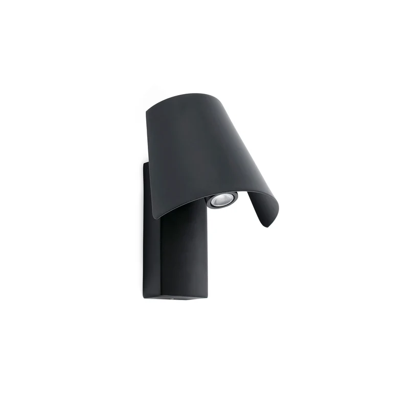 Lámpara de pared aplique Faro Le LED negro mate 3000K 62162
