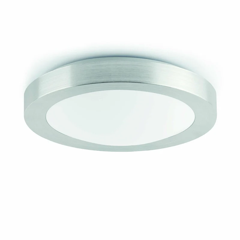 Lámpara de pared aplique Faro Logos 2 luces E27 LED gris IP44 Ø35cm 62981
