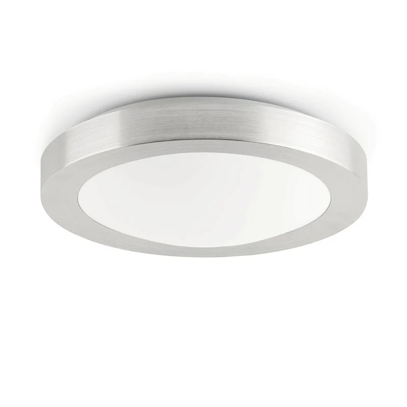 Lámpara de pared aplique Faro Logos E27 LED gris IP44 Ø27cm 62980