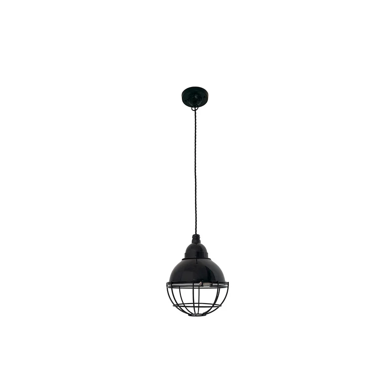 Lámpara de techo colgante Faro Claire E27 LED negro brillo 62802