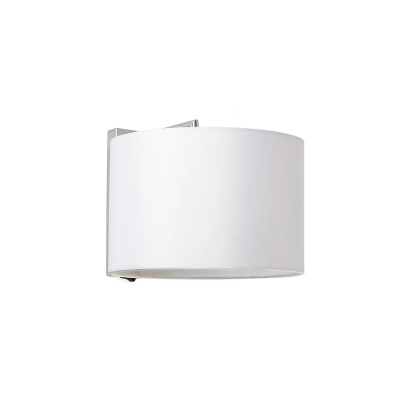 Lámpara de pared aplique Faro Sahara E27 LED cromo y blanco 62706