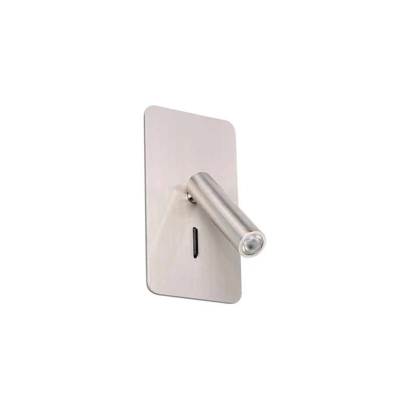 Empotrable de pared Faro Suau LED níquel satinado 3000K IP20 30° 62126 para dormitorio y pasillo