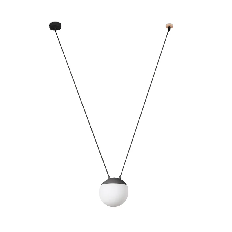 Lámpara de techo colgante Faro Mine 1 luz E27 LED opal 28376-1L