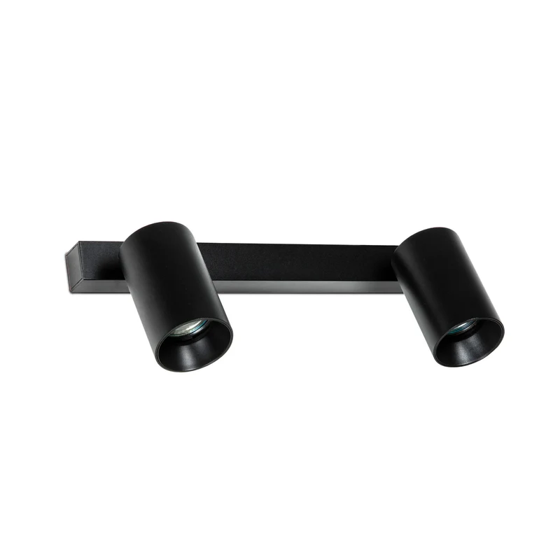 Lámpara de pared aplique Faro Stan 2 luces GU10 LED negro mate 43743