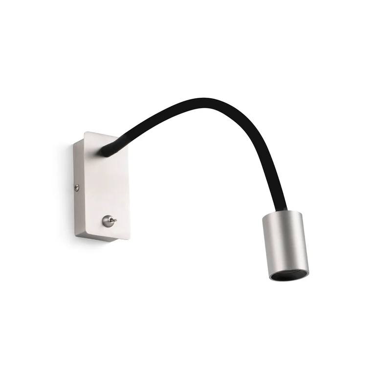 Lámpara de pared aplique Faro Leser con lector LED níquel mate 3000K 41026