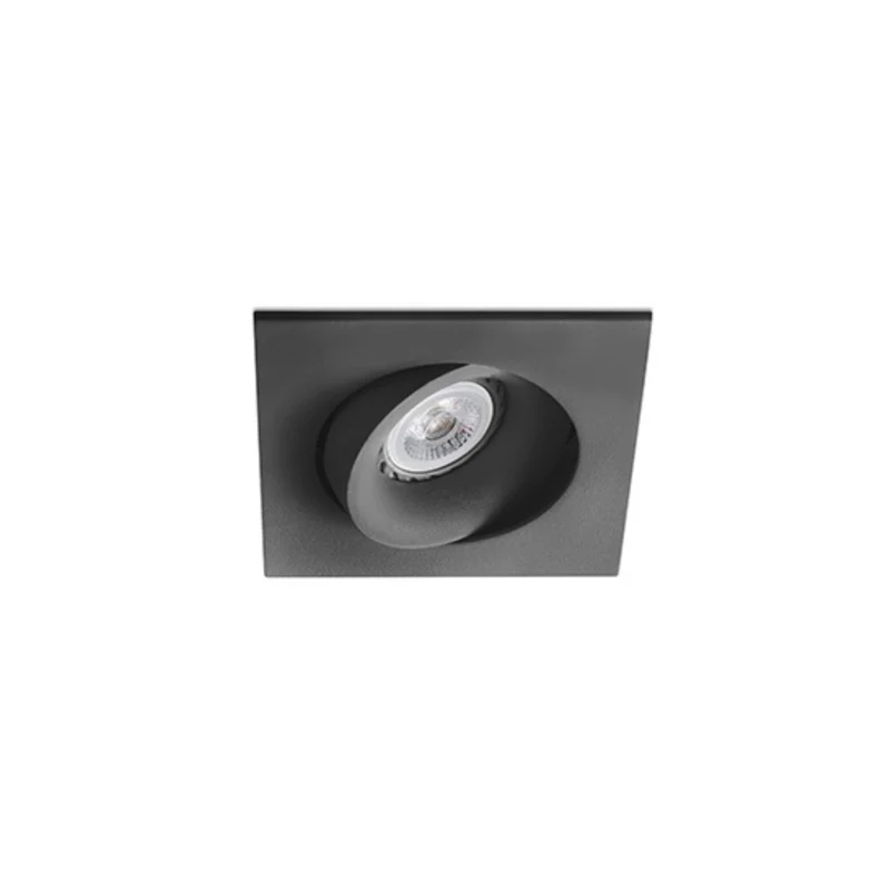 Downlight empotrable de techo Faro Argon GU10 LED negro mate IP20 43412