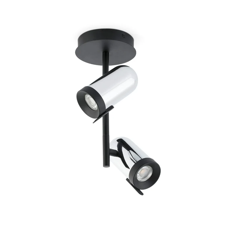 Plafón de techo Faro Orleans 2 luces GU10 LED cromo 43534