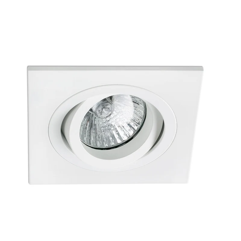Downlight empotrable de techo Faro Radon GU10 LED blanco mate IP20 43396