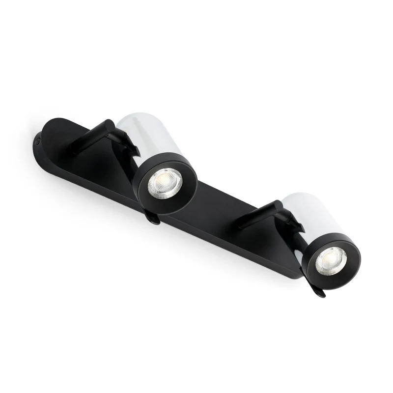 Lámpara de pared aplique Faro Orleans 2 luces GU10 LED cromo 43525