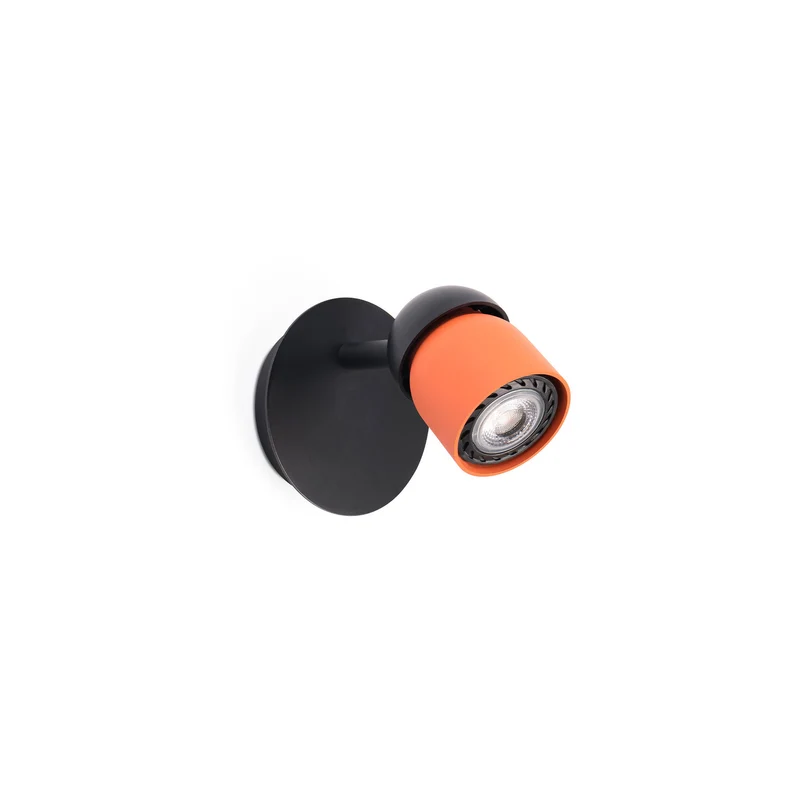 Lámpara de pared aplique Faro Coco 1 luz GU10 LED negro y terracota 40663