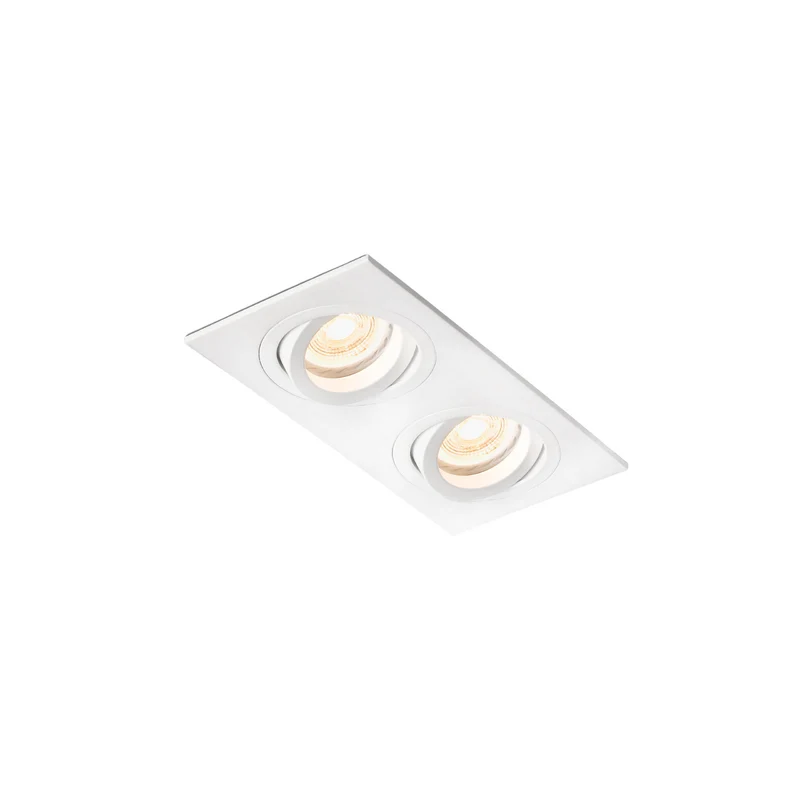 Downlight empotrable de techo Faro Radon GU10 LED blanco mate IP20 43397