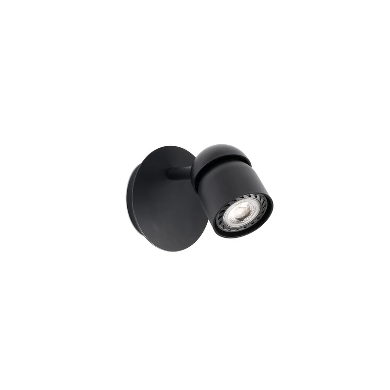 Lámpara de pared aplique Faro Coco 1 luz GU10 LED negro mate 40661