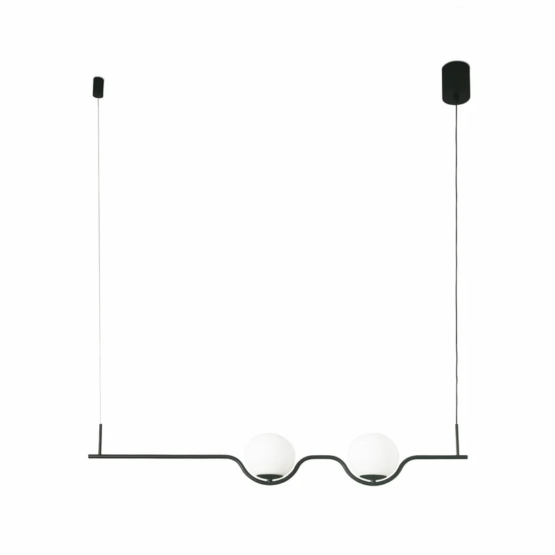 Lámpara de techo colgante Faro Le LED negro mate 2700K 29696 para comedor y cocina