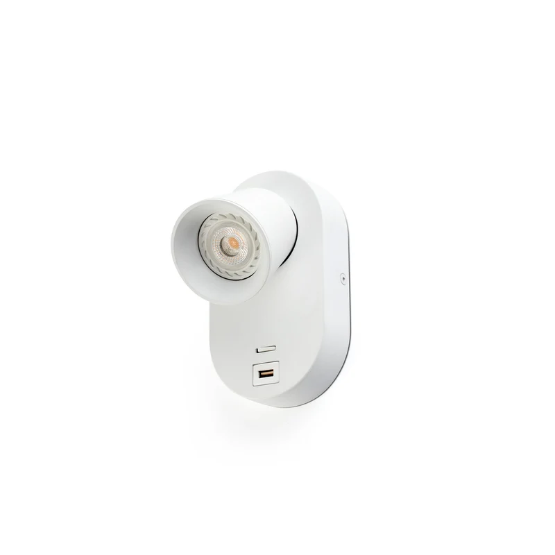 Lámpara de pared aplique Faro Corb GU10 LED blanco mate 40135