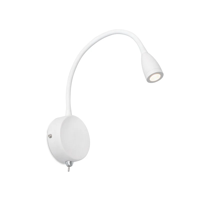 Lámpara de pared aplique Faro Loke con lector LED blanco mate 3000K 41019