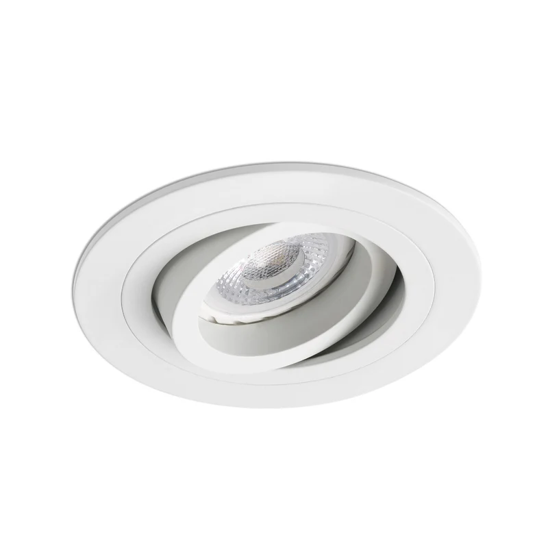 Downlight empotrable de techo Faro Radon GU10 LED blanco mate IP20 43398