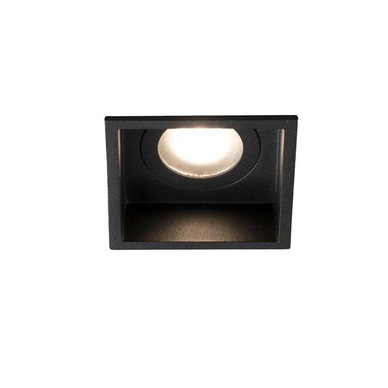 Downlight empotrable de techo Faro Hyde GU10 LED negro mate IP44 40117