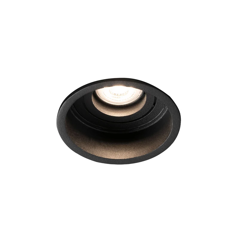 Downlight empotrable de techo Faro Hyde GU10 LED negro mate IP20 40119