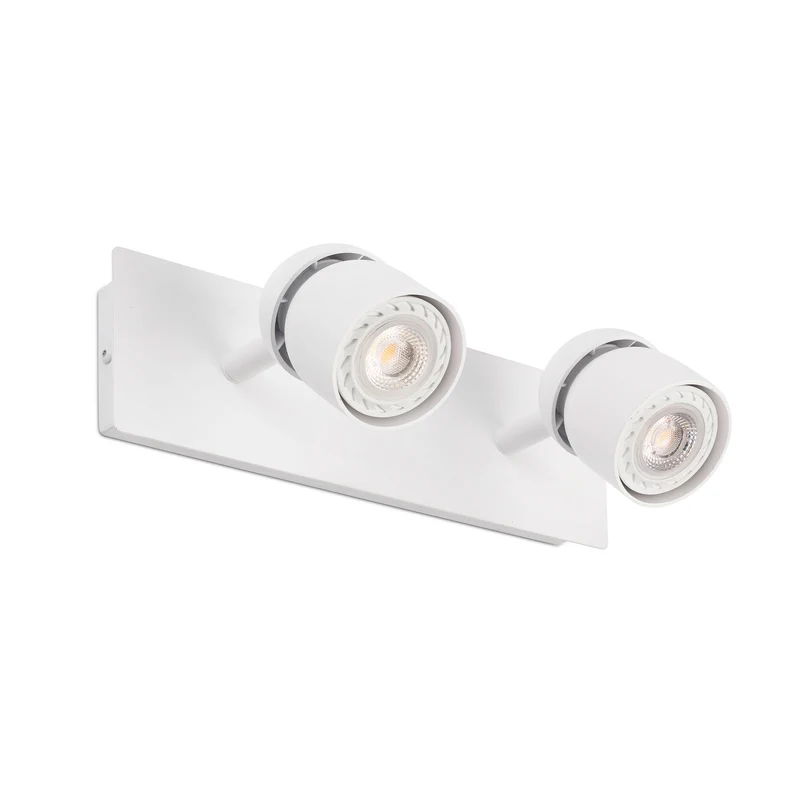 Lámpara de pared aplique Faro Coco 2 luces GU10 LED blanco mate 40664