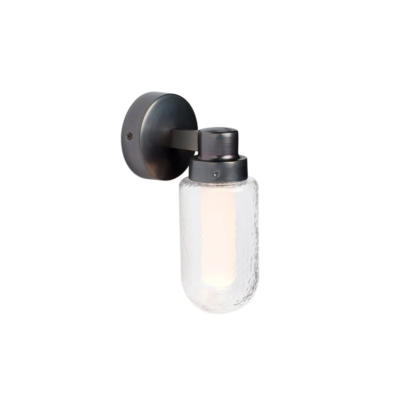 Lámpara de pared aplique Faro Brume LED antracita 2700K IP44 40076