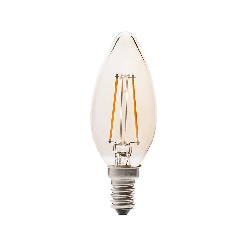 Bombilla LED Faro E14 filamento ámbar 2W 2200K 17427