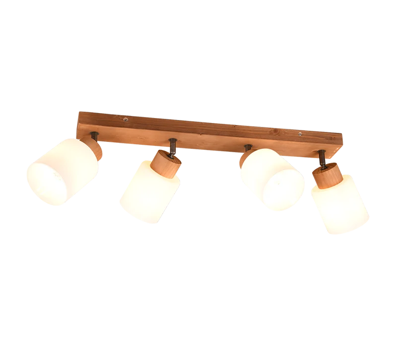 Foco Trio Assam 4 luces madera natural 60cm R81114030