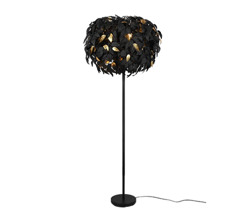 Lámpara de pie Trio Leavy 3 luces negro mate 180cm R40463032