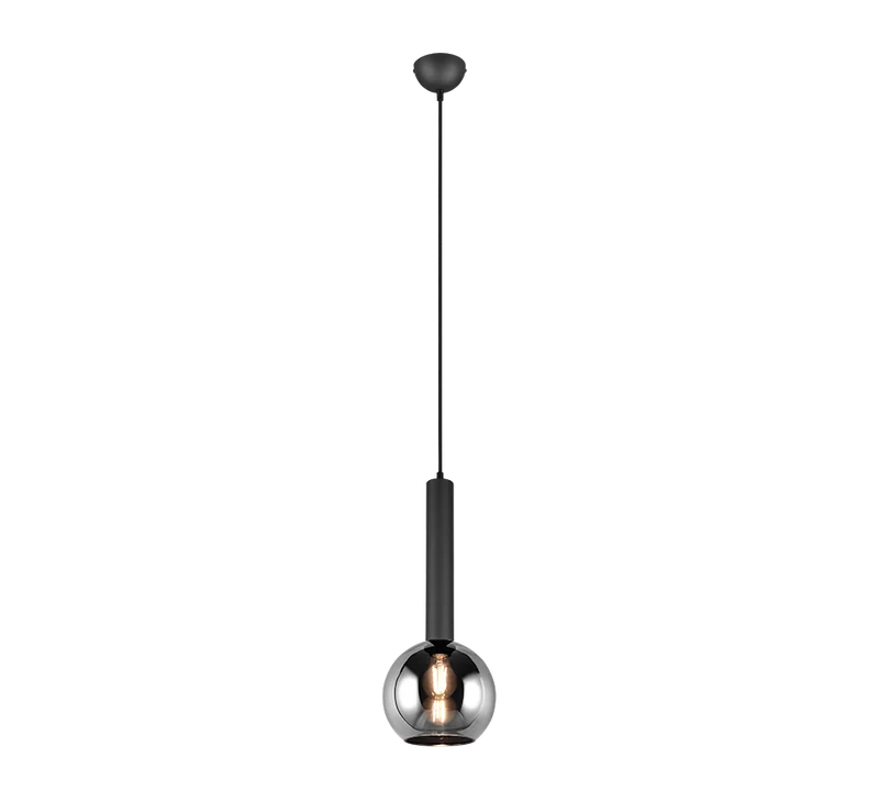 Lámpara de techo colgante Trio Clayton negro mate 150cm 3