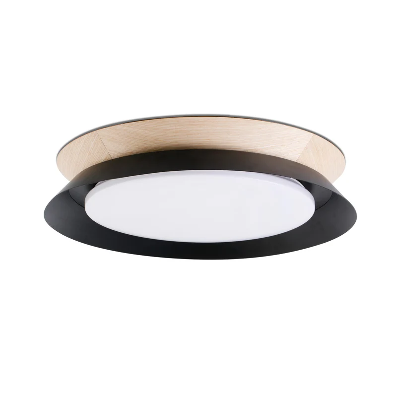 Lámpara de pared aplique Faro Tender LED negro mate 3000K Ø45cm 20094