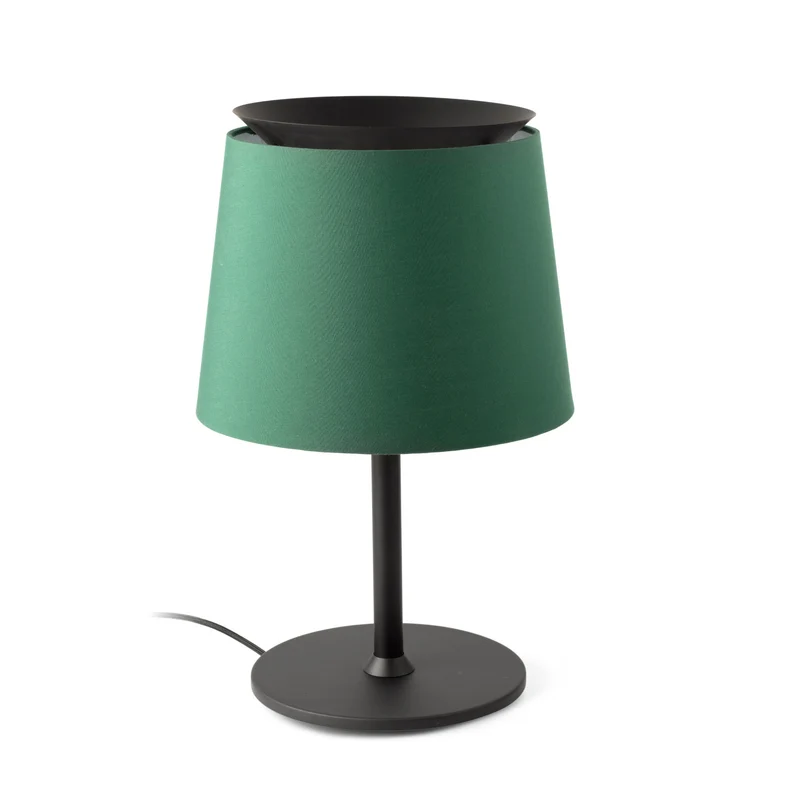 Lámpara de mesa Faro Savoy E27 LED negro y verde 20305-84