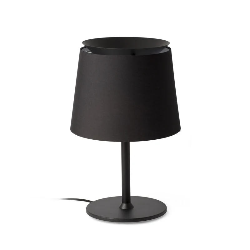 Lámpara de mesa Faro Savoy E27 LED negro y negro 20305-83