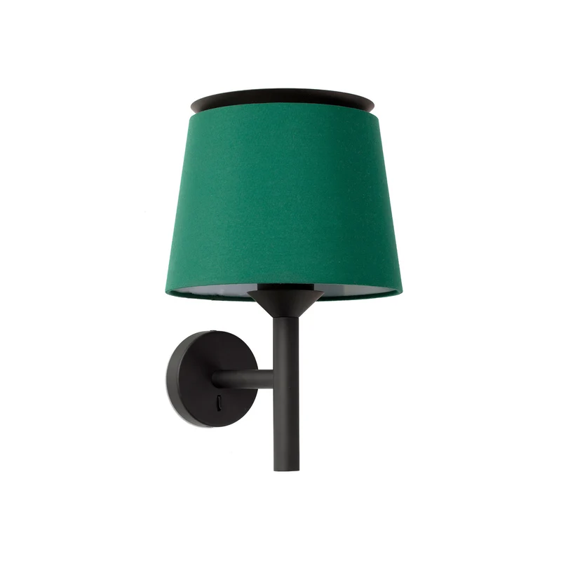 Lámpara de pared aplique Faro Savoy E27 LED negro y verde 20301-94