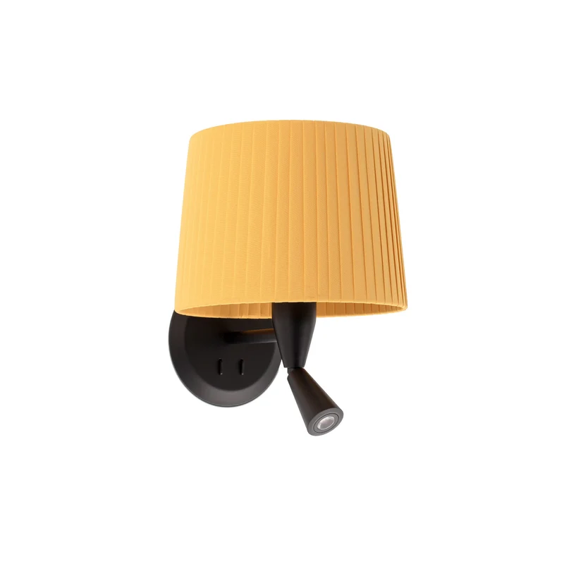 Lámpara de pared aplique Faro Samba con lector E27 LED amarillo 64309-36