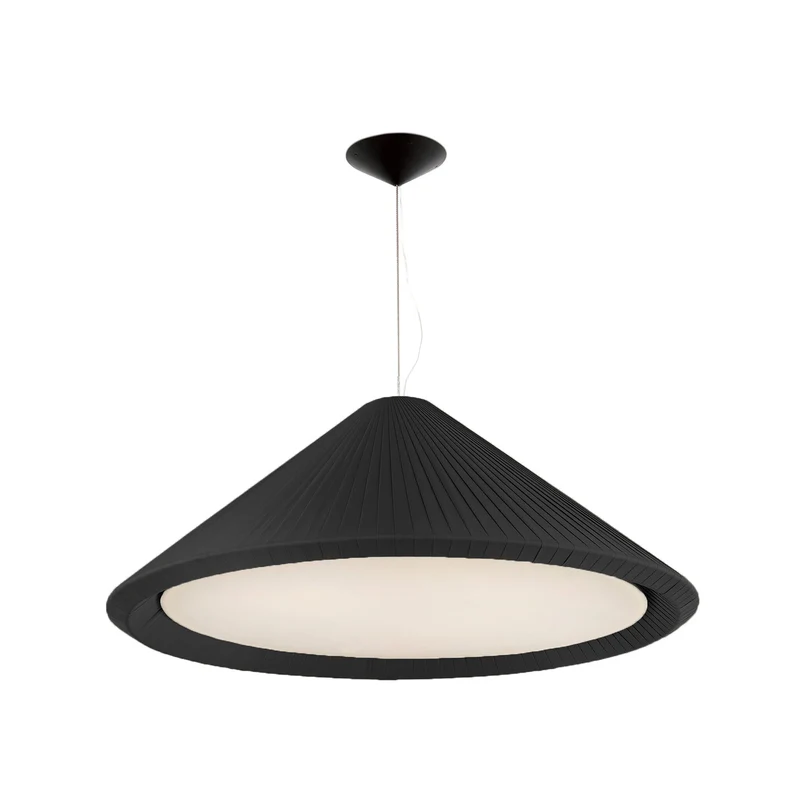Lámpara de techo colgante Faro Saigon grande E27 LED negro Ø130cm 20127