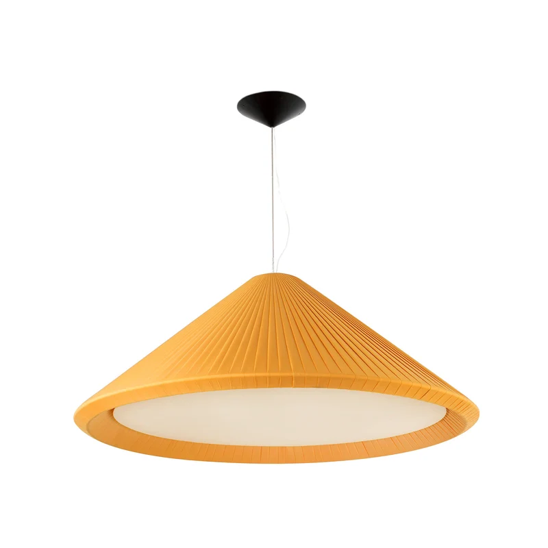 Lámpara de techo colgante Faro Saigon grande E27 LED amarillo Ø130cm 20128