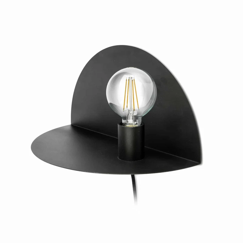 Faro NIT Lámpara aplique derecho negro 1006