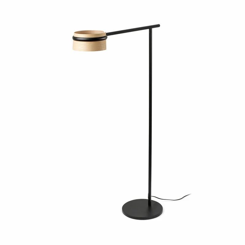 Lámpara de pie salón Faro Loop LED fresno 2700K 29399