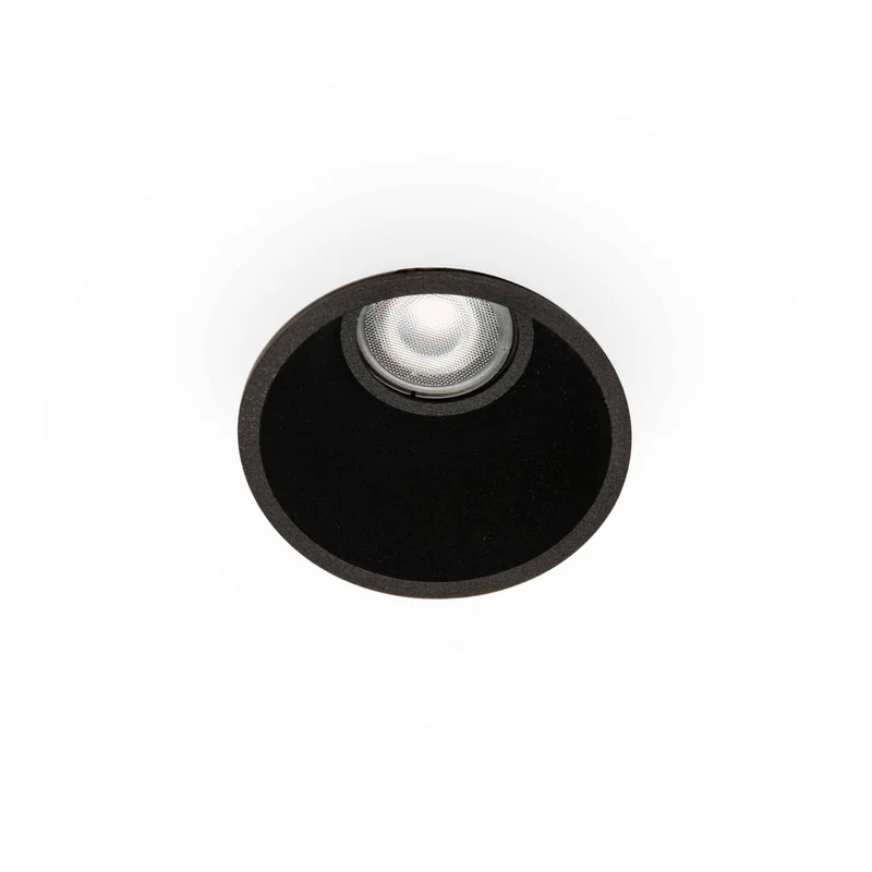 Faro FRESH IP44 Empotrable negro GU10