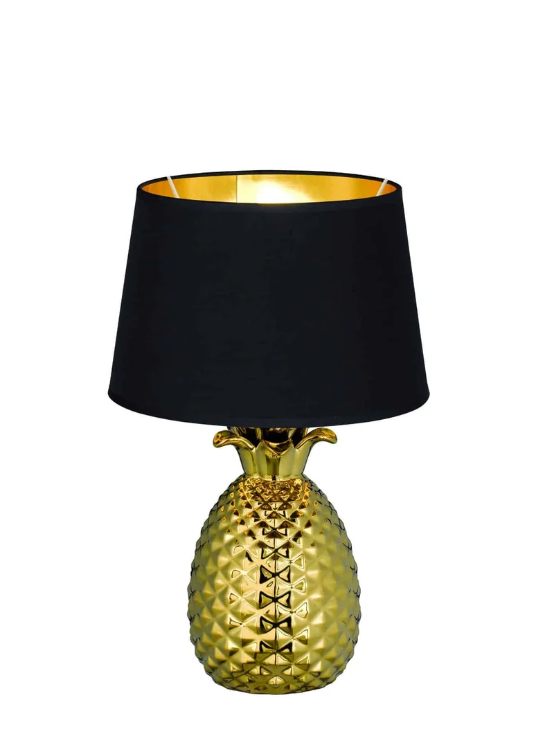 Lámpara de sobremesa Trio Pineapple cerámica dorado 43cm R50431079