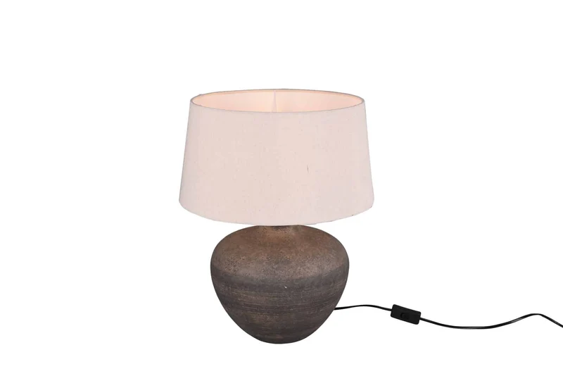 Lámpara de sobremesa Trio Lou cerámica marrón 46cm R50963844