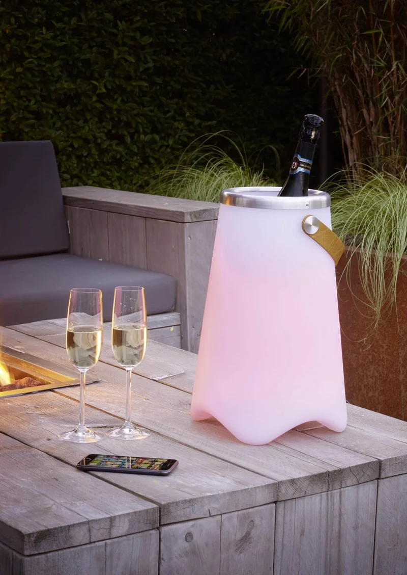 Lámpara de sobremesa de exterior Trio Jamaica LED portátil blanco 3000K con mando R55086101