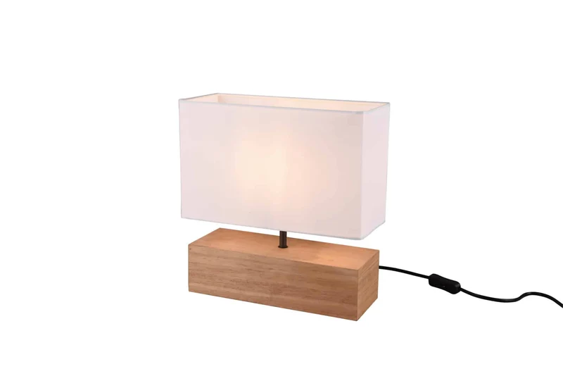 Lámpara de sobremesa Trio Woody madera natural 30,5cm R50181030
