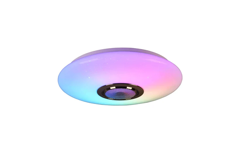 Plafón de techo Trio Musica LED blanco CCT regulable con mando Ø41cm R69031101