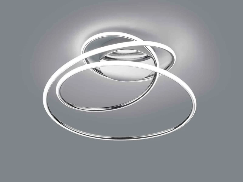 Plafón de techo Trio Bologna LED cromo 4000K regulable 50cm R67051106