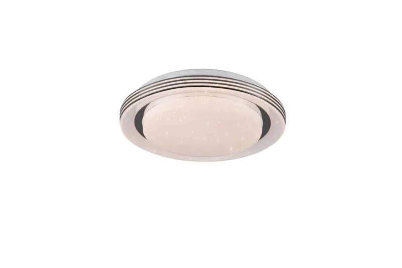 Plafón de techo Trio Atria LED blanco CCT regulable con mando Ø27cm R67042800
